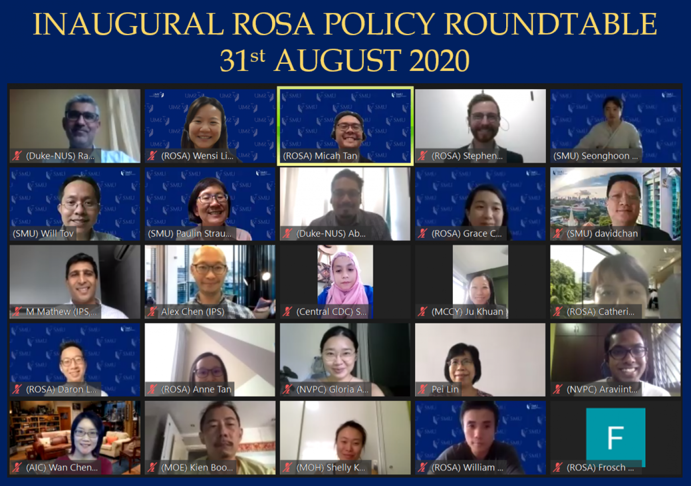 Inaugural Rosa Policy Roundtable - COVID-19 And Older Adults In Singapore